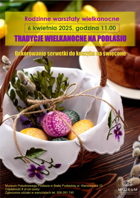 Rodzinne warsztaty wielkanocne 2025 plakat