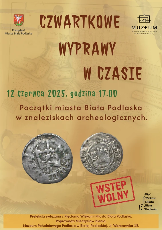 Plakat informujący o wydarzeniu wykład Mieczysława Bienia