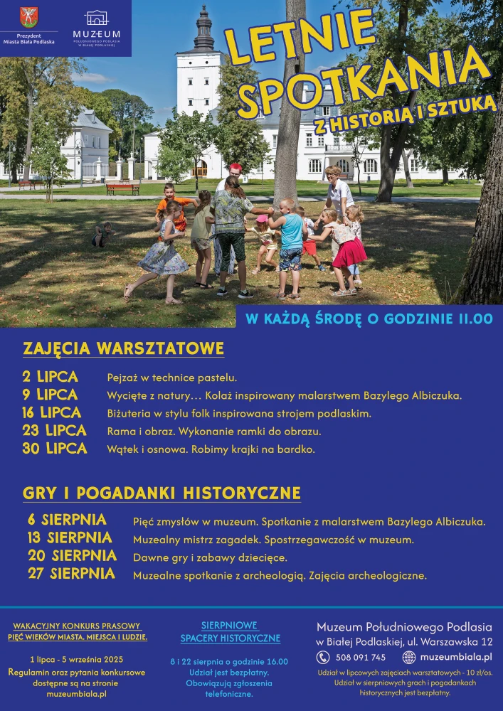 Plakat . Letnie Spotkania z Historią i Sztuką 2025