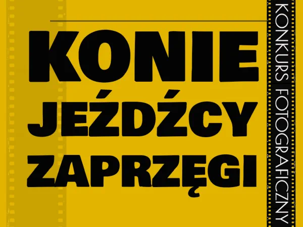 Npis konie jeżdżcy zaprzęgi. plakat
