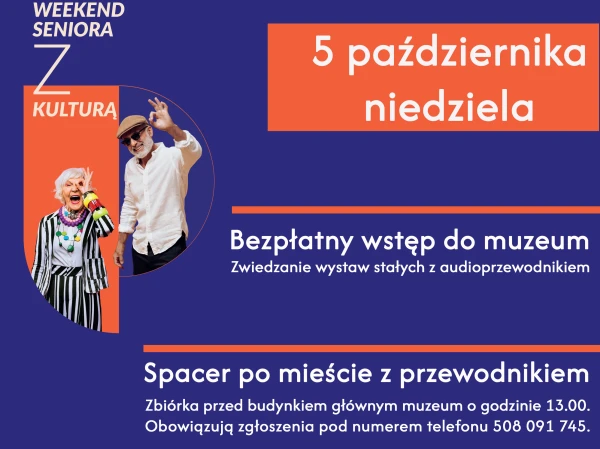 Plakat weekend seniora z kulturą.